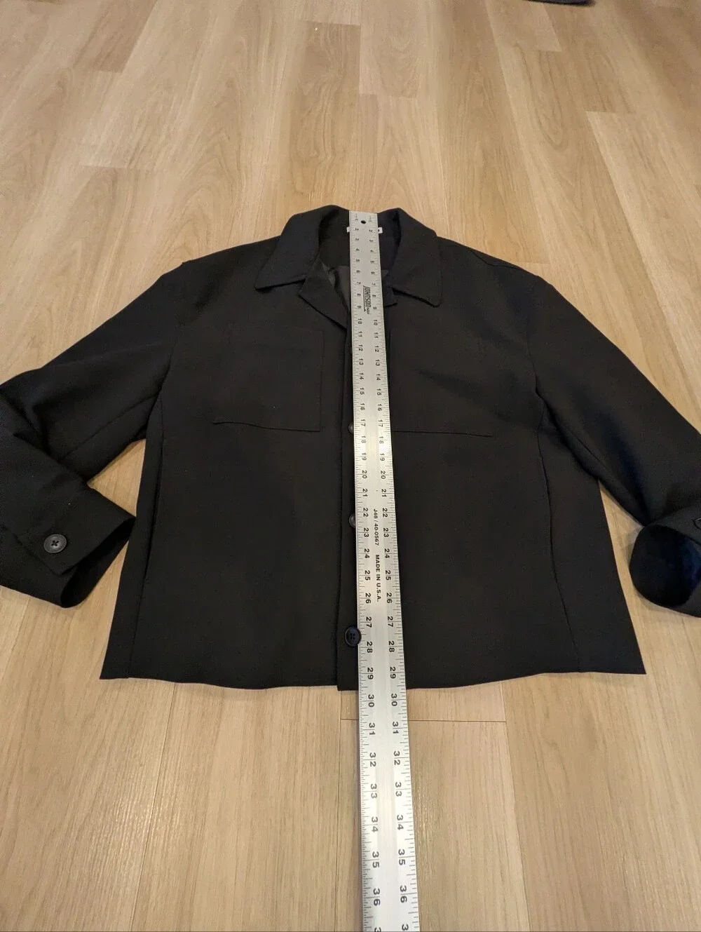 J Crew Black Boxy Jacket Size XL